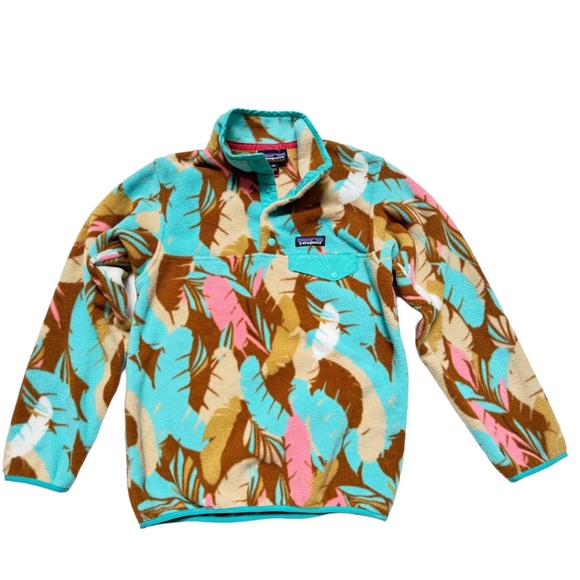 Patagonia Synchilla Snap T Fleece Pullover Feather Dance Bear Brown Sz XXS - Picture 4 of 7